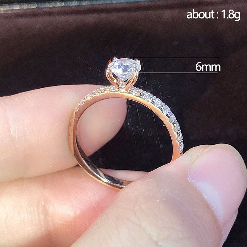 Anello di fidanzamento da donna in platino placcato in rame, con diamanti, di lusso e con zirconi_voghion.com
