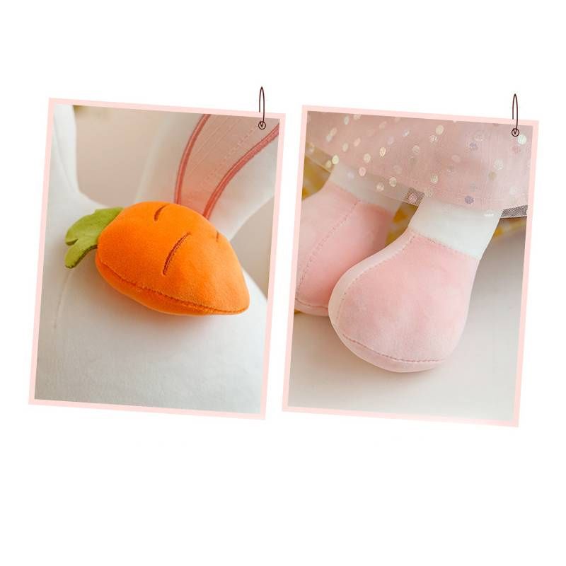 Niedliches Plüschkaninchen-Spielzeug, Stoffhasenpuppe für Mädchen_voghion.com