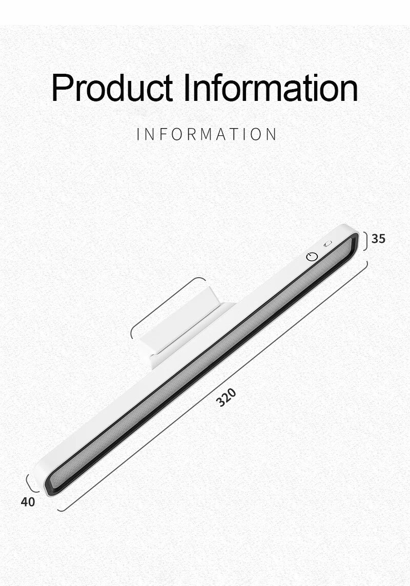 Nachtlicht LED USB wiederaufladbar hängende magnetische Schreibtisch stufenlose Dimmung Schrank Schrank Kleiderschrank Tischlampe_voghion.com