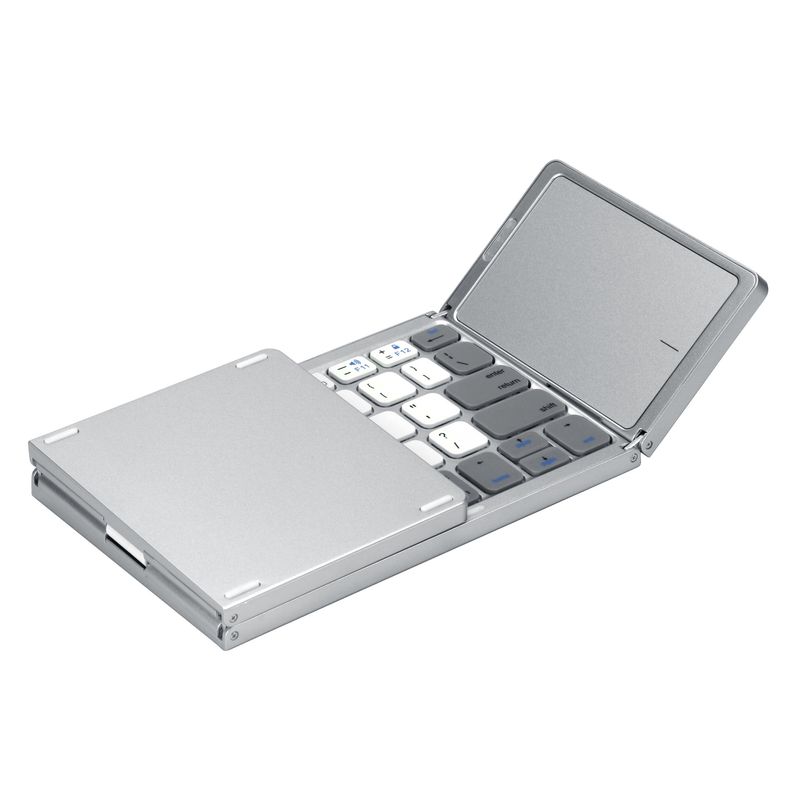 Draadloos opvouwbaar Bluetooth-toetsenbord Touch Mouse 64-toetsen draagbare universele tablettelefoon met drie systemen_voghion.com