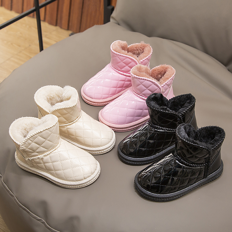 Mädchen-Schneestiefel, leicht, rutschfest, mittelhohe Winterschuhe für kleine und große Kinder_voghion.com