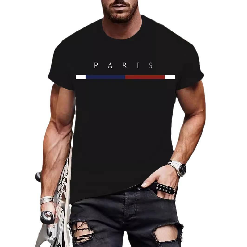 Ropa para hombre Camiseta de hombre de manga corta con cuello redondo de algodón puro suelta casual camisa de uso diario_voghion.com