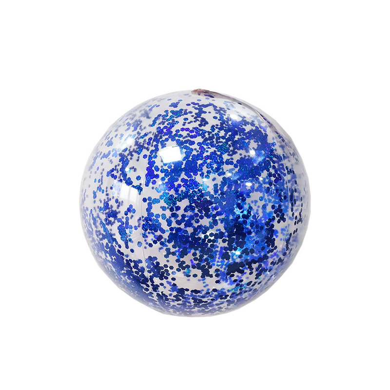 Glitter Inflatable Beach Ball Transparent PVC Water Play Toy For Kids With Sparkling Shimmer Outdoor Pool Sand Games_voghion.com