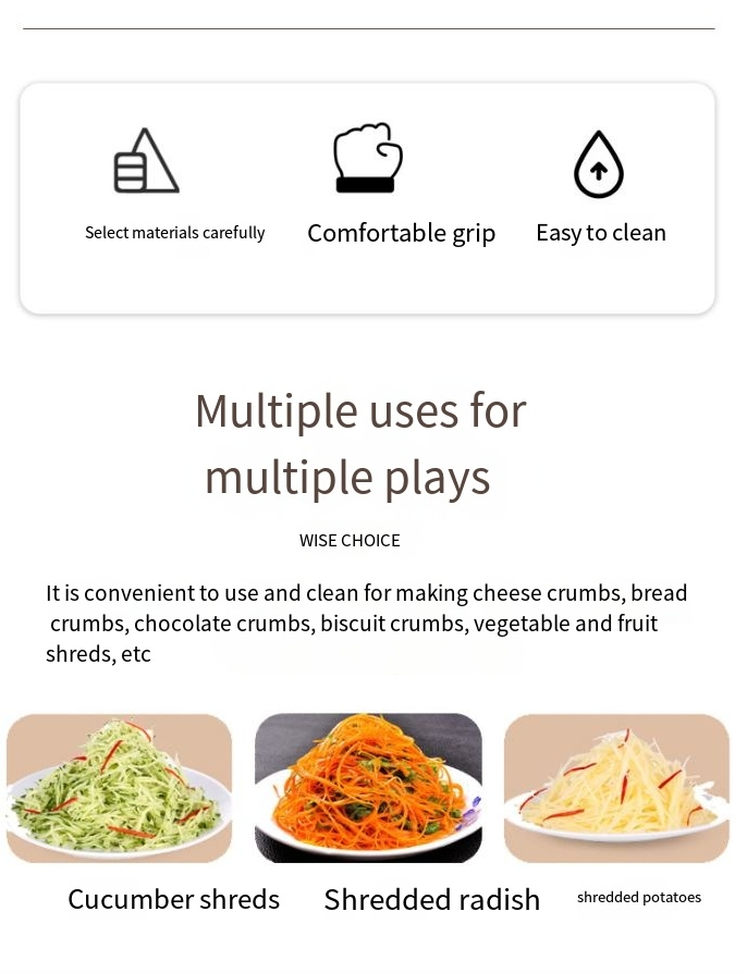 Kuchyňské struhadlo z nerezové oceli s dřevěnou rukojetí, kráječ zeleniny, drtič brambor, ředkviček, struhadlo na sýr, drtič zeleniny_voghion.com