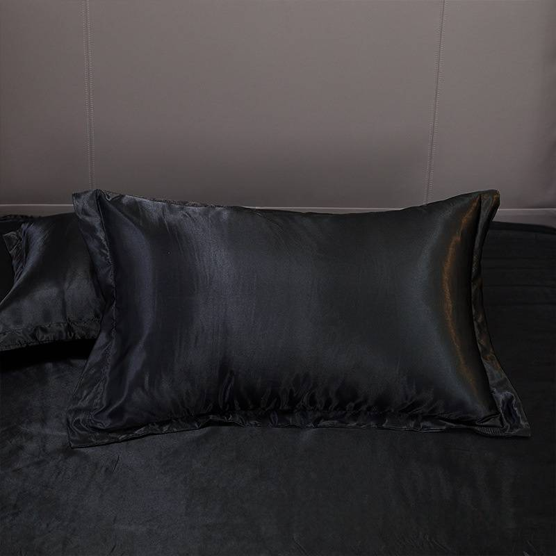 Kissenbezug aus gewaschener Seide – Satin in reiner Farbe, kühlend und glatt für die Haar- und Hautpflege_voghion.com