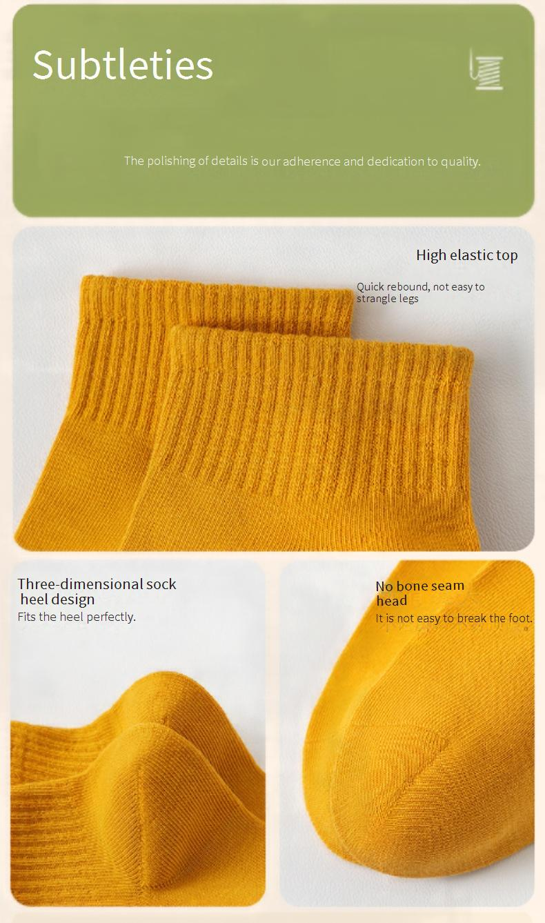 Herrensocken Einfarbige Baumwollsocken Sommerdeodorant Schweißabsorbierend Antibakterielle Herrensocken Frühling und Sommer Dünne Atmungsaktive Kurze Schlauchsocken_voghion.com