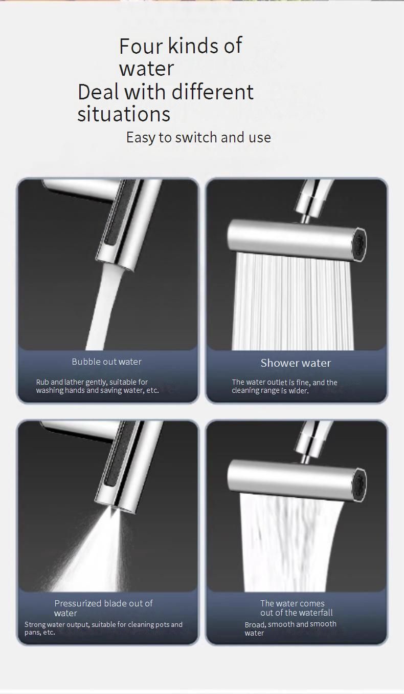 Rubinetto a cascata rotante universale con piuma, anti-artefatto economico, prolunga per rubinetto da cucina, ugello per acqua_voghion.com