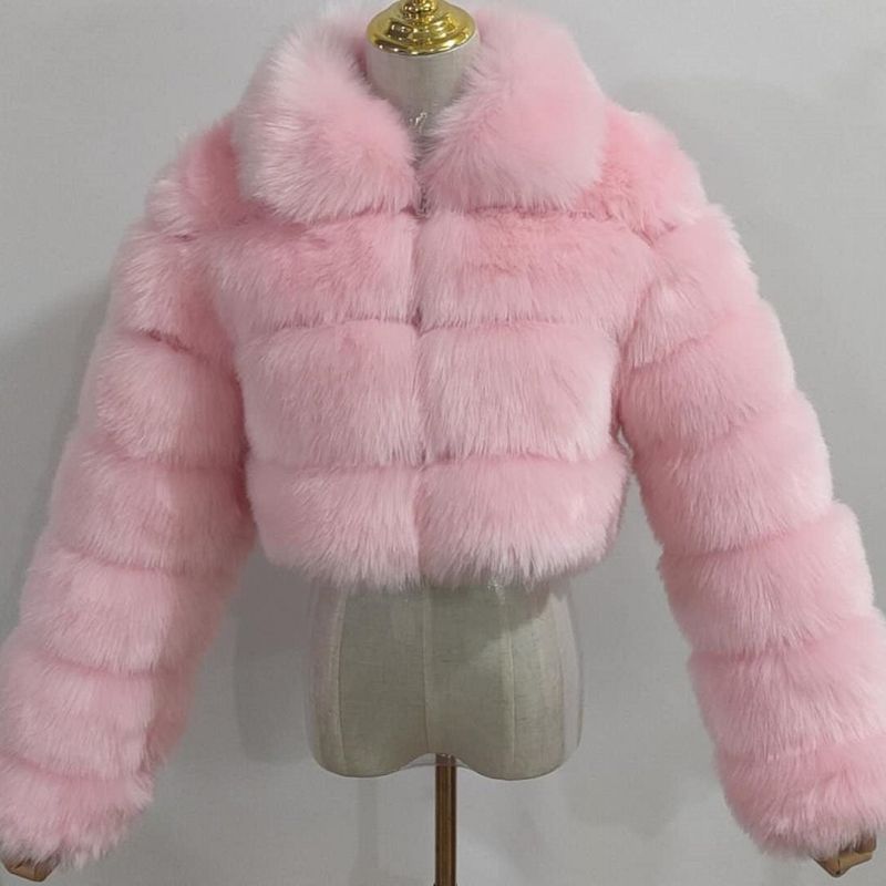 Cappotti di pelliccia da donna che imitano la pelliccia di volpe_voghion.com