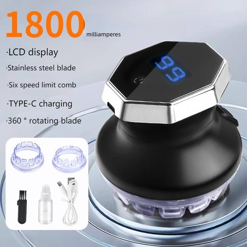 UFO Electric Hair Clipper For Men – Cordless & Rechargeable With LCD Screen & 360° Rotary Blades (Includes Bonus Kit For DIY Haircuts & Grooming)_voghion.com