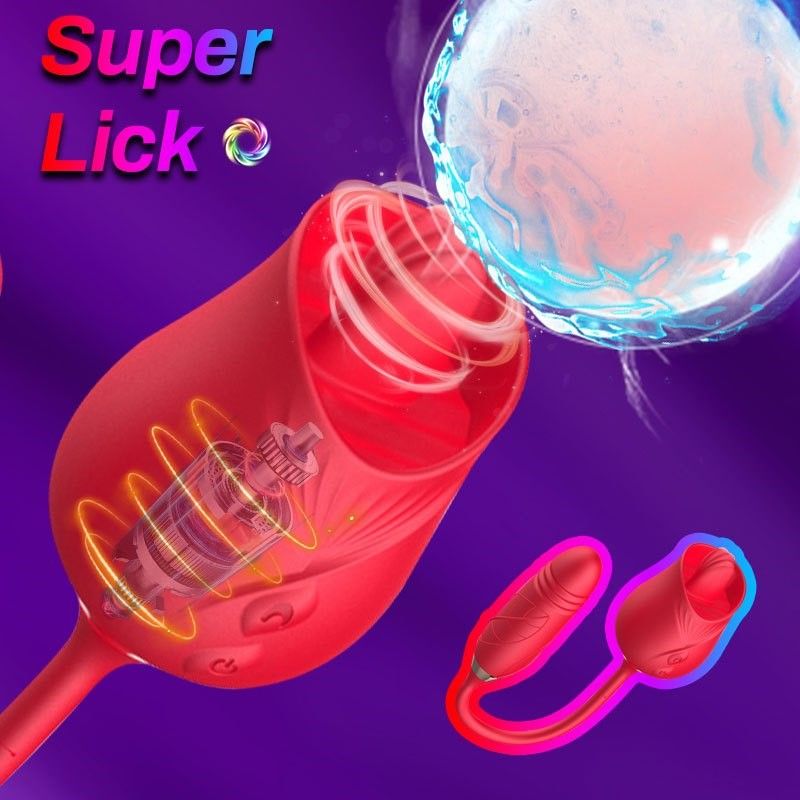 Female Vibrator Nipple Oral Rose Shaped G Spot Clit Suction Stimulates Masturbation Adult Toys For Women_voghion.com