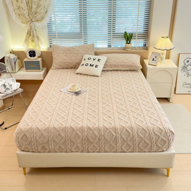 3D-Jacquard-Taft-Spannbettlaken – Luxus-Matratzenschoner mit tiefer Tasche_voghion.com