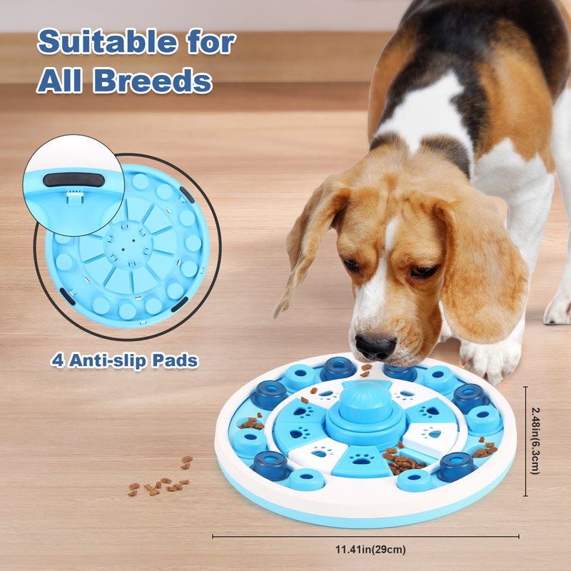 Feeder Anti-Choke Slow Eating Mat Cat Dog Food Dish Pet Intelligence Training Interactive Feeding Bowl_voghion.com