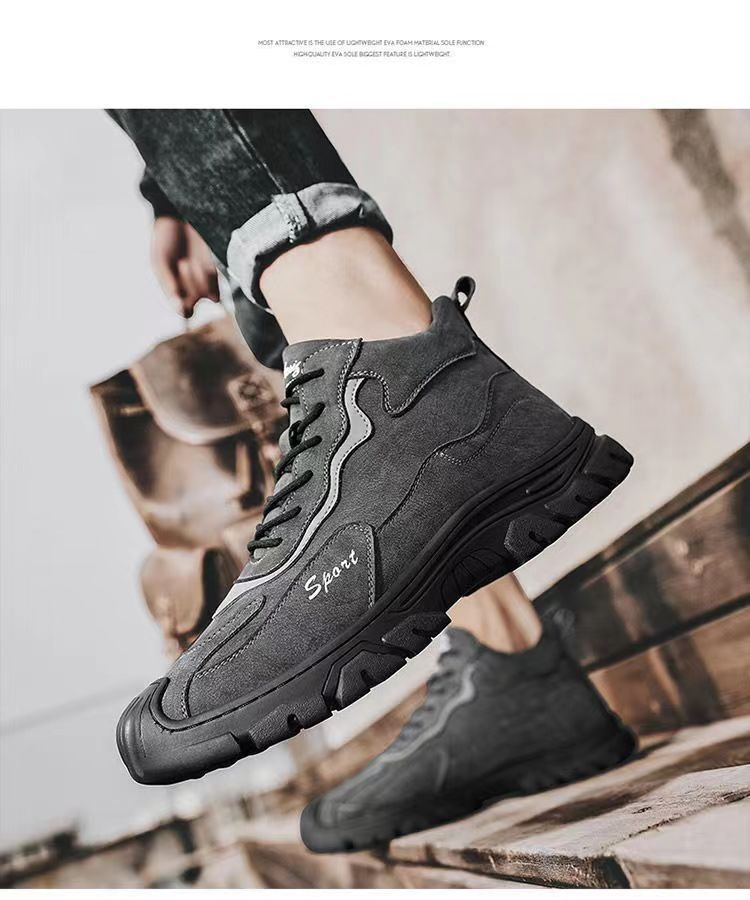 Man Comfortable Work Shoes Running Shoes Sneakers Mesh Footgear Footwear_voghion.com