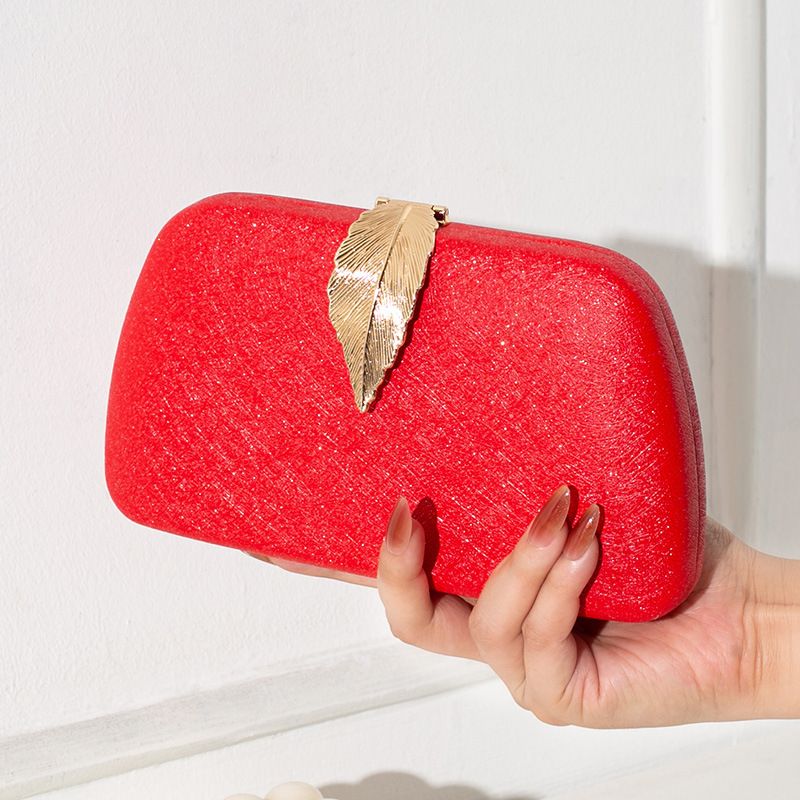 Neue Clutch mit Metallblatt-Abdeckung, High-End-Tasche, kleine Handtasche für Abendkleider_voghion.com