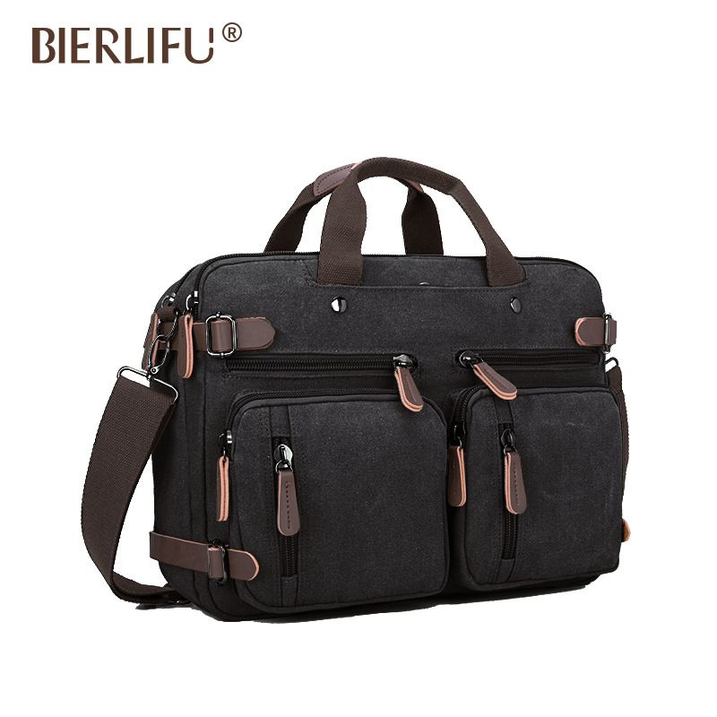 Hoogwaardige zakelijke aktetas, draagbare crossbody, grote capaciteit computertas, casual reistas, canvas rugzak_voghion.com