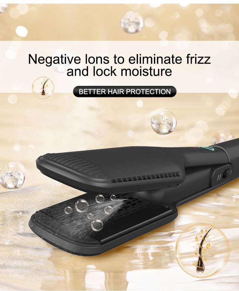 Piastra per capelli professionale in ceramica e tormalina con ioni negativi e funzione di soffiaggio termico - 10 impostazioni di temperatura per tutti i tipi di capelli_voghion.com