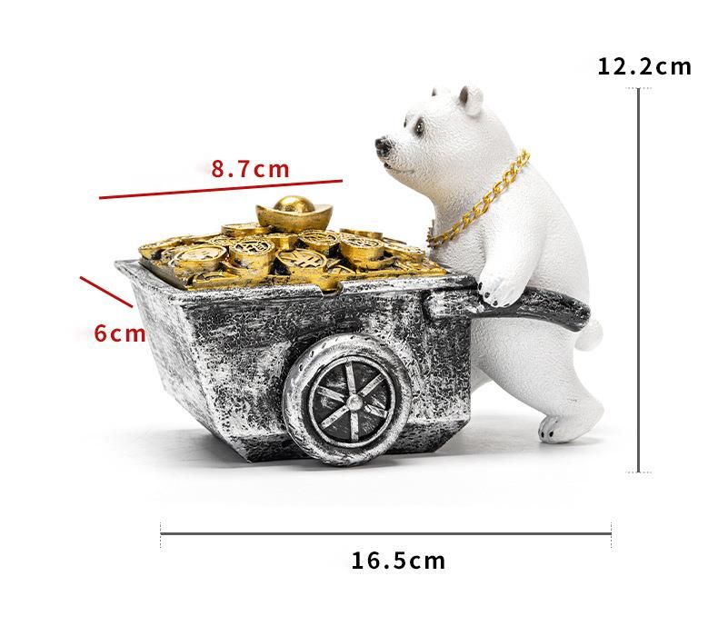 Panda Ashtray With Lid Creative Personality Trendy Anti-Fly Ash Home Living Room Internet Celebrity Ornament Birthday_voghion.com