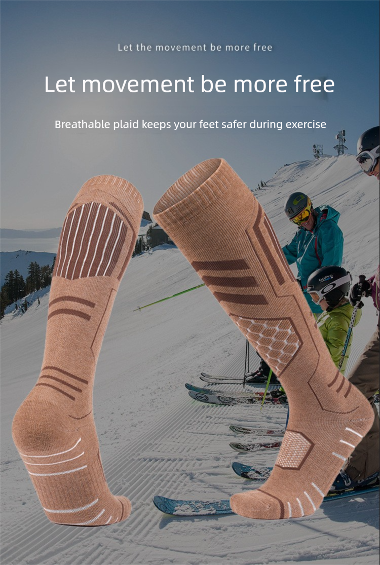 Merino Wool Winter Warm Sweat-Absorbing Men's High Tube Non-Slip Ski Thickened Towel Bottom Women's Socks_voghion.com