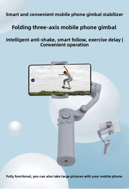 F5 Handheld Three-axis Phone Stabilizer Shake, Internet Celebrity Live Streaming, Face Tracking, Anti Shake Shooting,_voghion.com