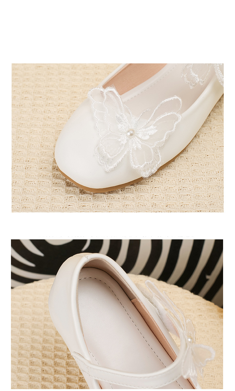Mutter & Kinder Spitze bogen Prinzessin schuhe Weichen sohlen weiß zeremonielle schuhe zeigen schuhe licht mund der einzelnen schuhe_voghion.com