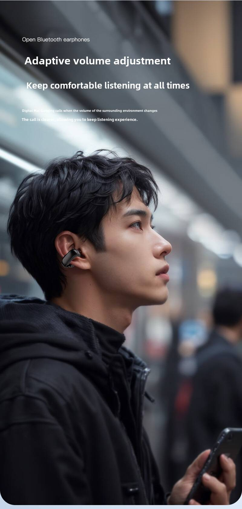 Écouteurs Bluetooth sans fil Ultra ouverts, oreillettes à clipser, adaptées, 2024 _voghion.com