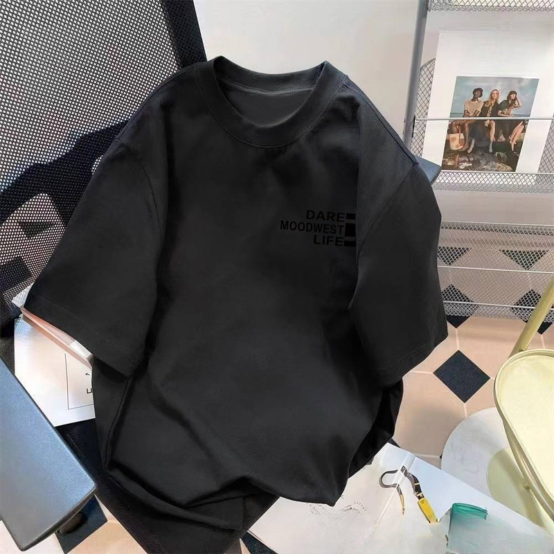 Men's Clothing summer couple short sleeved T shirts with bear prints loose five point sleeves T shirts with large sizes and short sleeves_voghion.com
