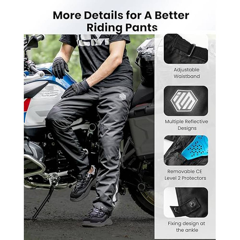 Abnehmbare Winter-Motorrad-Reithose für Herren, CE 2, durchgehender Beinschutz mit Reißverschluss, Motocross-Außenhose für kaltes Wetter, PF1_voghion.com