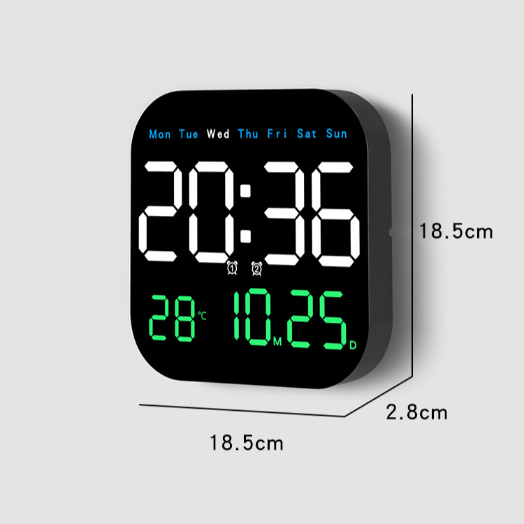 Wanduhren Multifunktionale elektronische LED-Wanduhr mit frischem Design, kann aufgehängt oder aufgestellt werden, doppelter Zweck_voghion.com