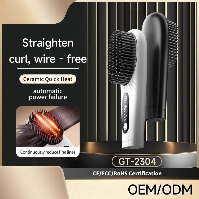 Global Traveler Ionic Brush - Dual Voltage Wireless Curler/Straightener With Heat Guard
_voghion.com