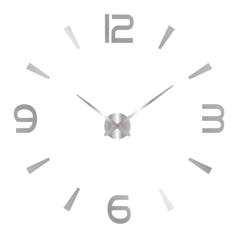 Horloge murale scandinave moderne à mouvement silencieux, adhésif sans perçage, design acrylique pour salon et entrée_voghion.com