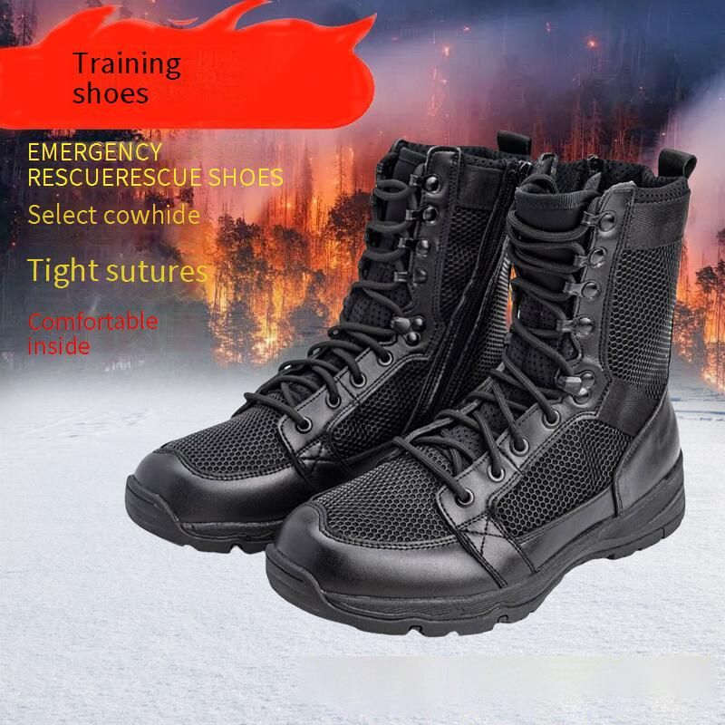 Taktische Stiefel für Herren, schwarz, Militär-Kampfstiefel, leichte Outdoor-Sicherheitsstiefel, Hochleistungs-Trainingsschuhe_voghion.com