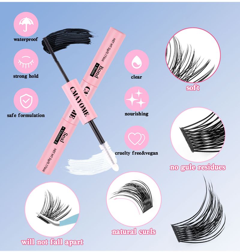 DIY Single Tuft Of Loose False Eyelashes, Naturally Thick And Mixed With Segmented 8-16mm Eyelashes_voghion.com