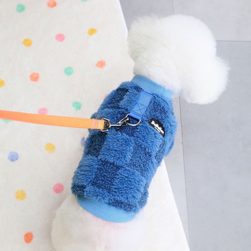 Vêtements pour chien avec anneau de traction, vêtements en velours à deux pattes, vêtements pour chien, automne et hiver, 23 vêtements en velours à la mode avec visage souriant_voghion.com