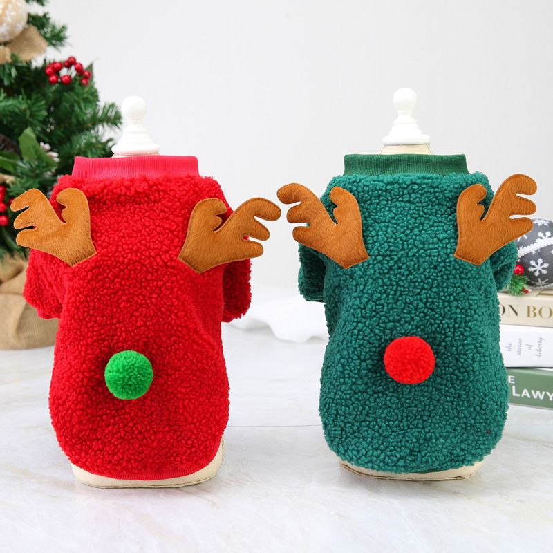 Kerstmis Huisdier fleece Kerstman Dennen Eland Haarbal Ster warm en comfortabel_voghion.com
