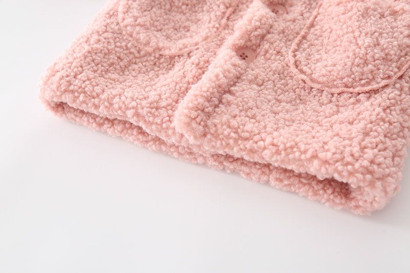 Tüdrukute üleriided beebi lambavillane pikk paks villane mantel_voghion.com