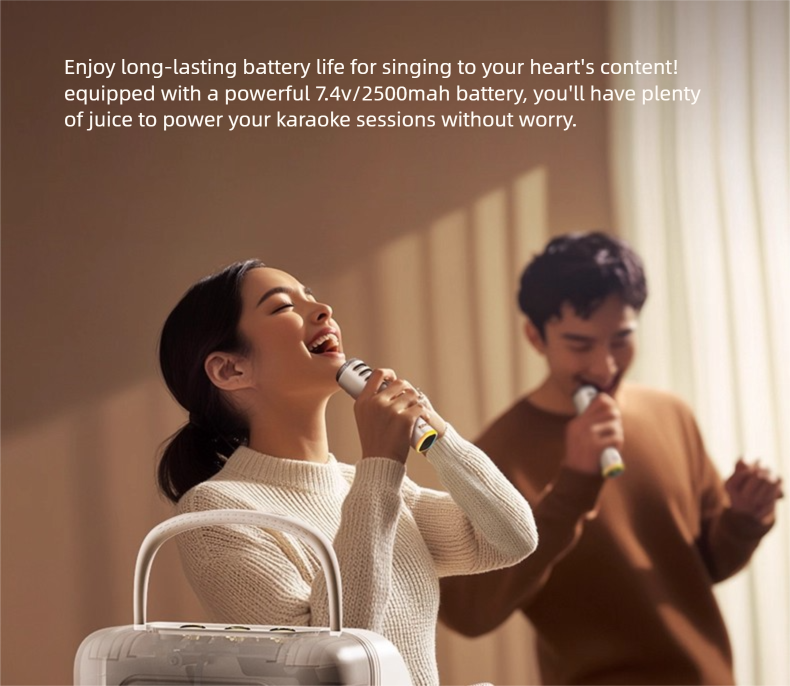 K800 Lyrics Bluetooth-luidspreker met microfoon, geïntegreerde thuis-KTV-set, karaoke met display_voghion.com