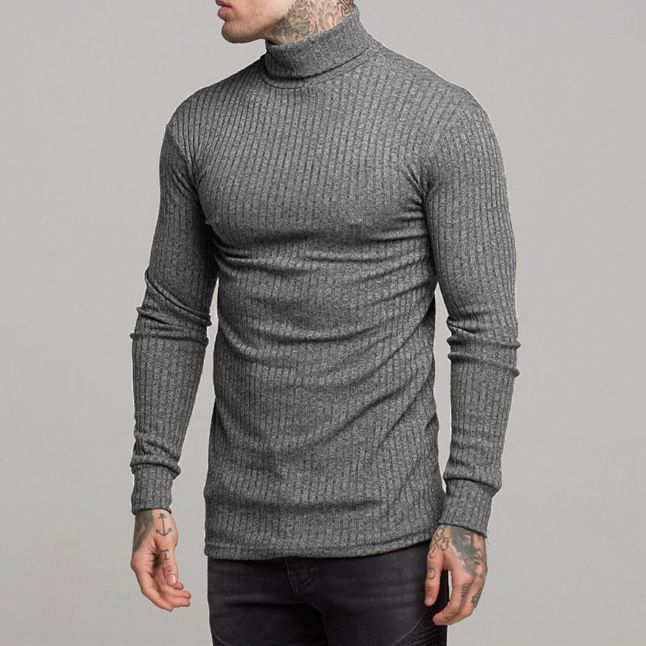 Felpa con cappuccio casual da uomo autunno e inverno, maglione sportivo a maniche lunghe da uomo, collo alto_voghion.com