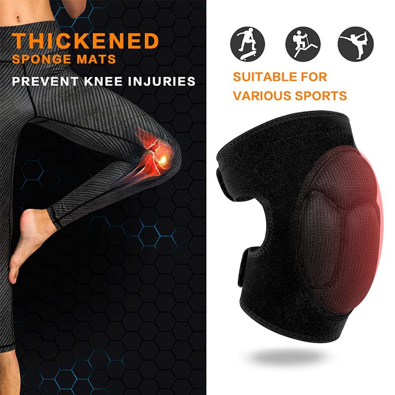 1pair Sports Anti-collision Sponge Knee Pads Football Basketball Fiess Roller Skating Protective Gear Anti-fall_voghion.com