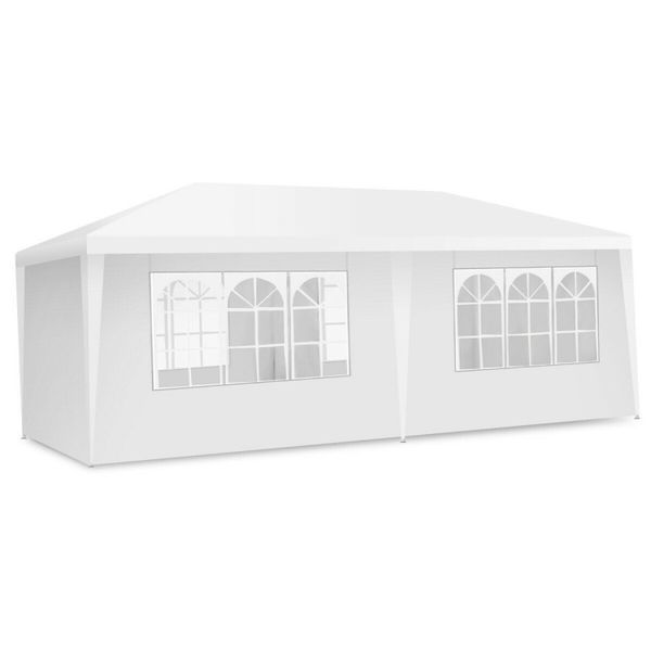 10 X 20 Feet 6 Sidewalls Canopy Tent With Carry Bag_voghion.com