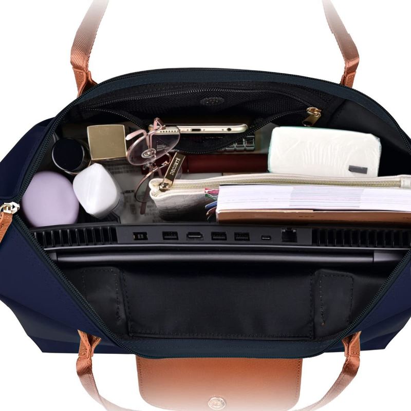 Borsa tote da donna in nylon con manico superiore, borsone da weekend pieghevole, borsa a mano di grande capacità_voghion.com