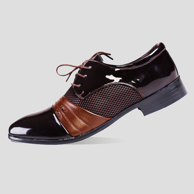 Qualità imbattibile, scarpe oversize in pelle preferite per abbigliamento da lavoro, scarpe casual da uomo con lacci e punta, scarpe singole versatili_voghion.com