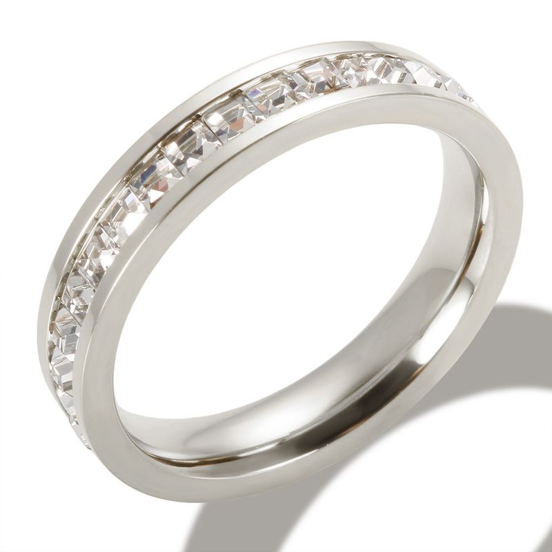 Ins Light Luxe Stijl Gegalvaniseerde Goudkleurige Ingelegde Diamanten Niche High-end Sense Damesring van Roestvrij Staal_voghion.com