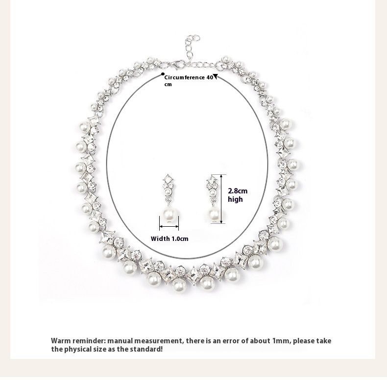 Neie Perlenhalskette-Set fir Fraen, liicht luxuriéis, kleng a villfälteg, Pullover-Schloss, Knachkette aus Legierung_voghion.com