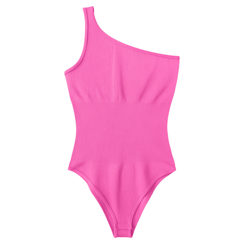 Women's sexy one-shoulder fitness clothing for women height shaping elastic sports yoga jumpsuit_voghion.com