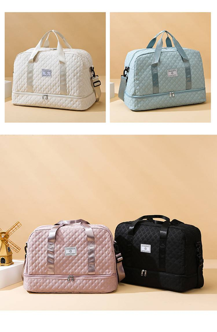 Designer fashion luggage Men's short-distance portable travel bag Women's multi-functional dry wet separation waterproof sports fitness bag_voghion.com