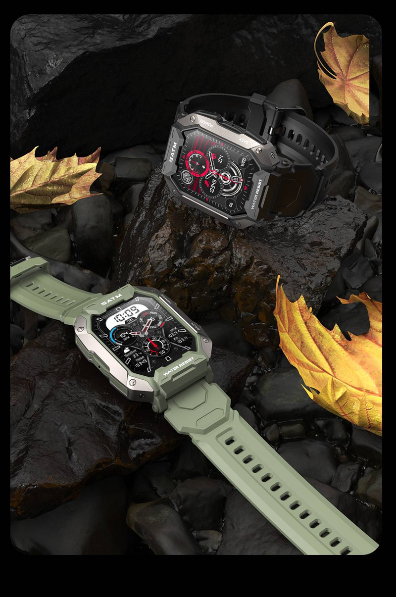 Byteuni Smart Health Watch, Fitness Activity Tracker with Heart Rate Blood Oxygen IP68 Waterproof 1.81 inch Screen Smart Watch for iOS&Android_voghion.com