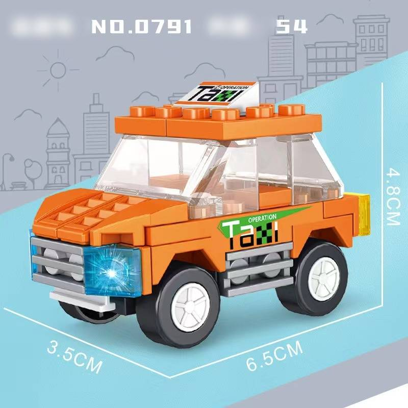 Klein, kompatibel mit Lego-Spielzeugbausteinen, Stadtverkehr, Cartoon-Automontage, technisches Autospielzeug, Modellbau, Urlaubsgeschenkoptionen_voghion.com
