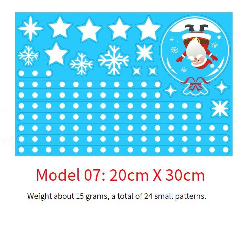 Weihnachts-Fensteraufkleber – 9 Farben, doppelseitige statische Aufkleber für Weihnachtsdekorationen, Wand- und Glasaufkleber, anpassbare Designs_voghion.com