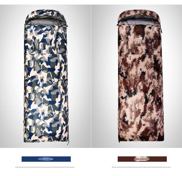 Upgrade Down Sleeping Bag - Sacco a pelo mimetico ultraleggero per esterni con accesso manuale e design collegabile per 4 stagioni_voghion.com