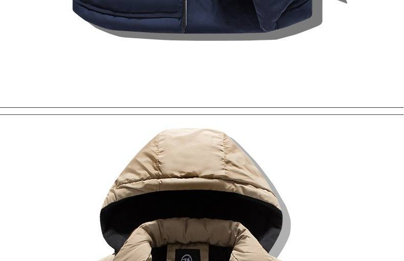 Veste sans manches matelassée d'hiver pour homme, à capuche amovible, fermeture éclair et col montant (noir, marine, olive, kaki, bordeaux)_voghion.com